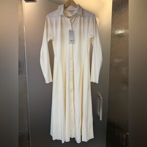 Athleta Cosmic Layer Cream Long Sleeve Dress